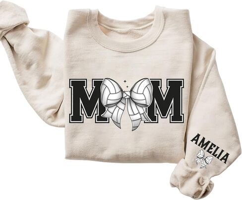 LASFOUR Personalized Volleyball Sweatshirts for Women, Volleyball Mom Sweatshirt Custom, Volleyball Mom Shirts for Women in Saudi Arabia