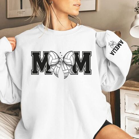 LASFOUR Personalized Volleyball Sweatshirts for Women, Volleyball Mom Sweatshirt Custom, Volleyball Mom Shirts for Women in Saudi Arabia