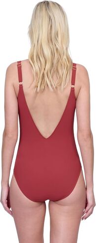 Gottex Day Dreamer Women’s Solid V-Neck One Piece Swimsuit with Soft Cups Fully Front and Back Lining Adjustable Straps in Saudi Arabia