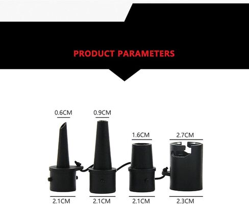 فوهات استبدال مضخة الهواء ، نايلون 3 أحجام تسرب برؤوس مضخة قابلة للنفخ لسرير الهواء مرتبة هواء مرتبة السباحة قابلة للنفخ in Kuwait