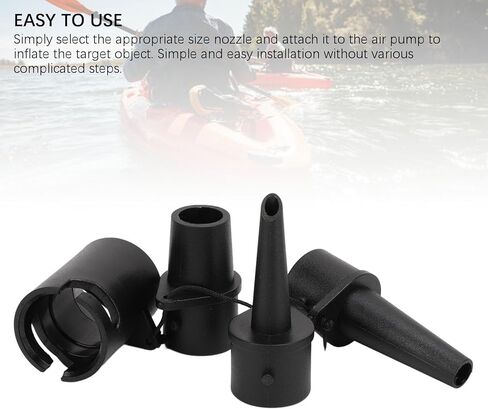 فوهات استبدال مضخة الهواء ، نايلون 3 أحجام تسرب برؤوس مضخة قابلة للنفخ لسرير الهواء مرتبة هواء مرتبة السباحة قابلة للنفخ in Kuwait