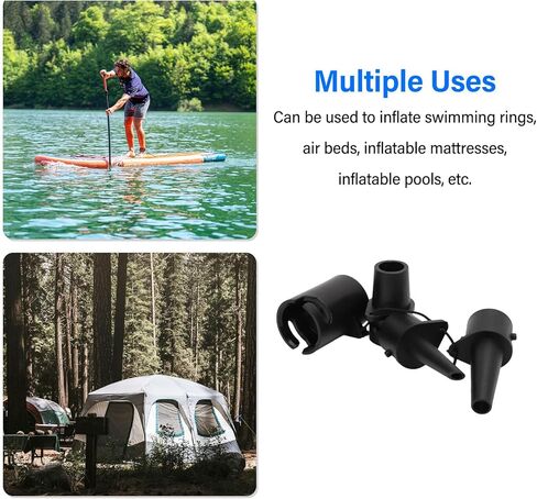 فوهات استبدال مضخة الهواء ، نايلون 3 أحجام تسرب برؤوس مضخة قابلة للنفخ لسرير الهواء مرتبة هواء مرتبة السباحة قابلة للنفخ in Kuwait