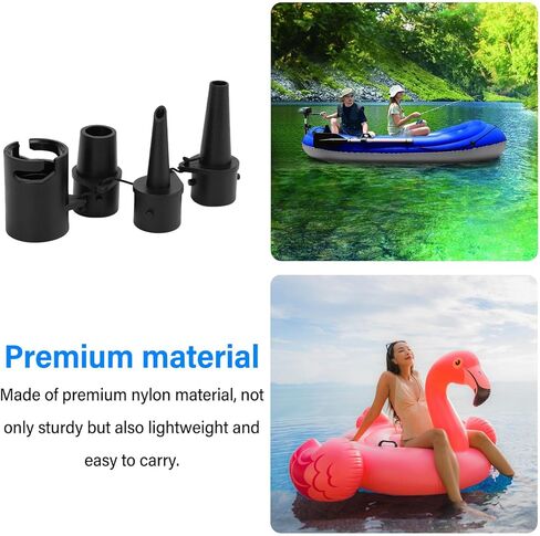 فوهات استبدال مضخة الهواء ، نايلون 3 أحجام تسرب برؤوس مضخة قابلة للنفخ لسرير الهواء مرتبة هواء مرتبة السباحة قابلة للنفخ in Kuwait