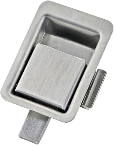 Flat Lock Stainless Steel Equipment Cabinet Door Hardware Accessories 1Pcs(XG095-005-2-ACurved) in Saudi Arabia