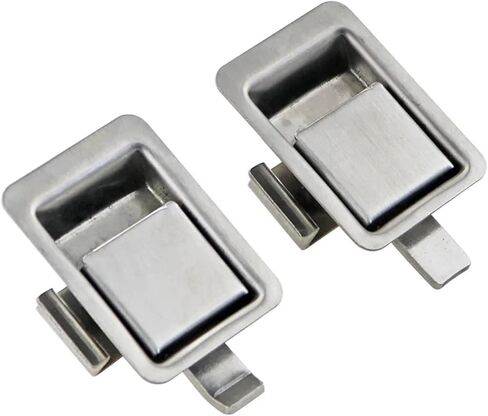 Flat Lock Stainless Steel Equipment Cabinet Door Hardware Accessories 1Pcs(XG095-005-2-ACurved) in Saudi Arabia