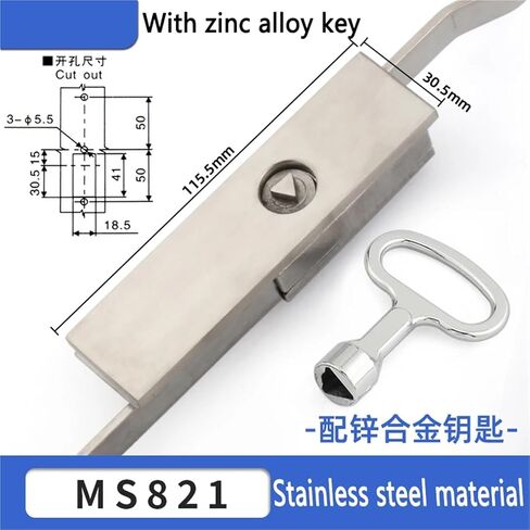 MS821 Cabinet Drive Triangle XAU26PS Lock 2-6pcs (2) in Saudi Arabia