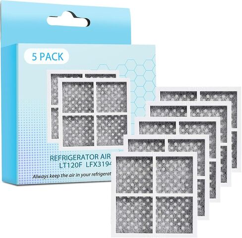 LFX31945ST Refrigerator Air Filter for LG LT120F LFX31925ST LFX31925SW LFX31925SB LFX25991ST LFX31945ST LFX329345ST LFX33975ST LFX29927ST ADQ73214404 (Pack of 5) in Kuwait