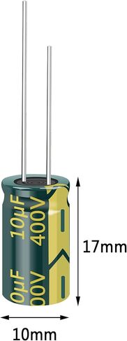 10PCS 400V 10UF Capacitor 10x17MM(0.39x0.67in) High Frequency Aluminum Electrolytic Capacitors for TV, LCD Monitor, Game in Saudi Arabia