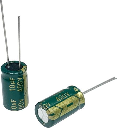 10PCS 400V 10UF Capacitor 10x17MM(0.39x0.67in) High Frequency Aluminum Electrolytic Capacitors for TV, LCD Monitor, Game in Saudi Arabia