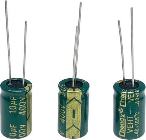 10PCS 400V 10UF Capacitor 10x17MM(0.39x0.67in) High Frequency Aluminum Electrolytic Capacitors for TV, LCD Monitor, Game in Saudi Arabia