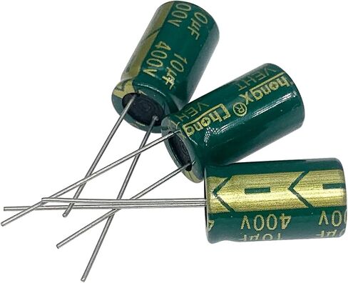 10PCS 400V 10UF Capacitor 10x17MM(0.39x0.67in) High Frequency Aluminum Electrolytic Capacitors for TV, LCD Monitor, Game in Saudi Arabia