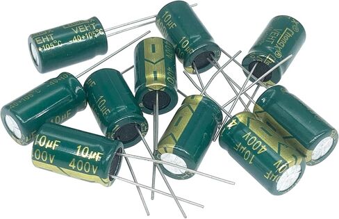 10PCS 400V 10UF Capacitor 10x17MM(0.39x0.67in) High Frequency Aluminum Electrolytic Capacitors for TV, LCD Monitor, Game in Saudi Arabia