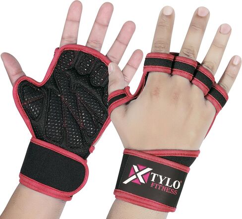 Xtylo Int Workout Gloves for Men & Women Weight Lifting Gloves with Wrist Support, Full Palm Protection, Non-Slip Grip–Gym,Training, Rowing, Cycling, Fitness Sizes S,M,L,XL in Saudi Arabia