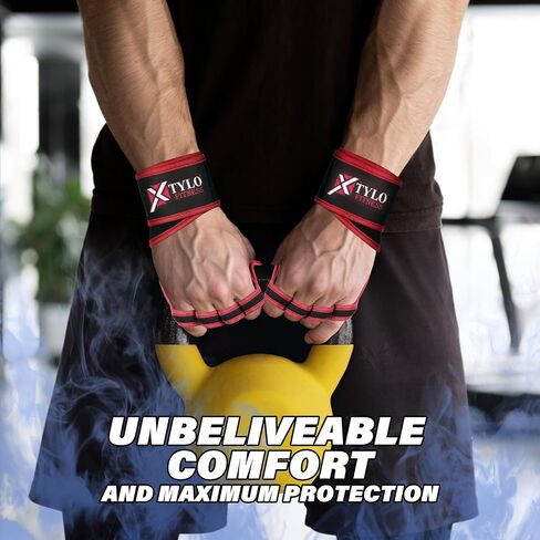 Xtylo Int Workout Gloves for Men & Women Weight Lifting Gloves with Wrist Support, Full Palm Protection, Non-Slip Grip–Gym,Training, Rowing, Cycling, Fitness Sizes S,M,L,XL in Saudi Arabia
