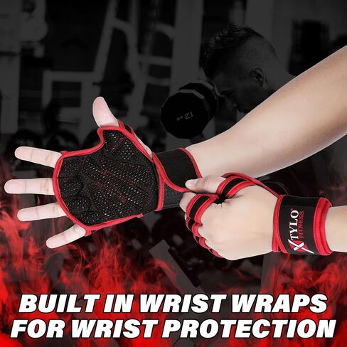 Xtylo Int Workout Gloves for Men & Women Weight Lifting Gloves with Wrist Support, Full Palm Protection, Non-Slip Grip–Gym,Training, Rowing, Cycling, Fitness Sizes S,M,L,XL in Saudi Arabia