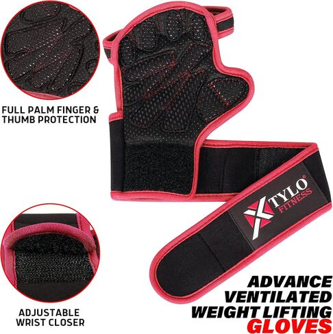 Xtylo Int Workout Gloves for Men & Women Weight Lifting Gloves with Wrist Support, Full Palm Protection, Non-Slip Grip–Gym,Training, Rowing, Cycling, Fitness Sizes S,M,L,XL in Saudi Arabia