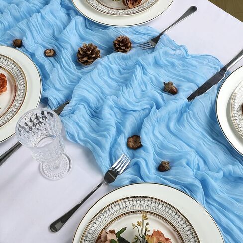 8 حزمة برتقالية تشيز ستوكلوث طاولة عداء 10 قدم شاش الجبن طاولة الجدول عداء 120 بوصة بوهو القماش الريفي للزفاف الصيفي زفاف دش الزفاف مركزية مركبة المنزل الديكور in Kuwait