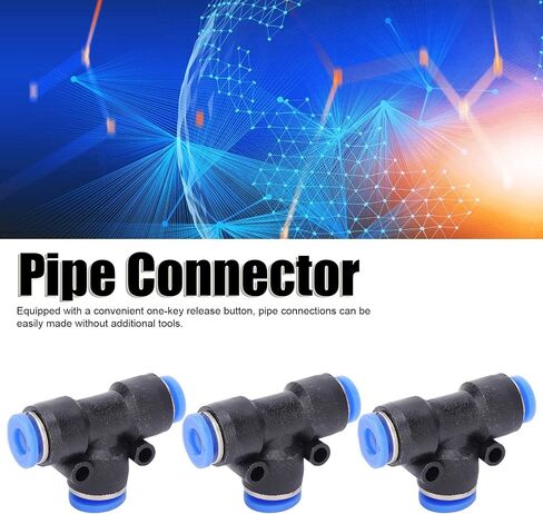 50pcs 3way الموصل الهوائي سريع خرطوم أنبوب PU في الهواء PEG686 للاستخدام الصناعي in Saudi Arabia