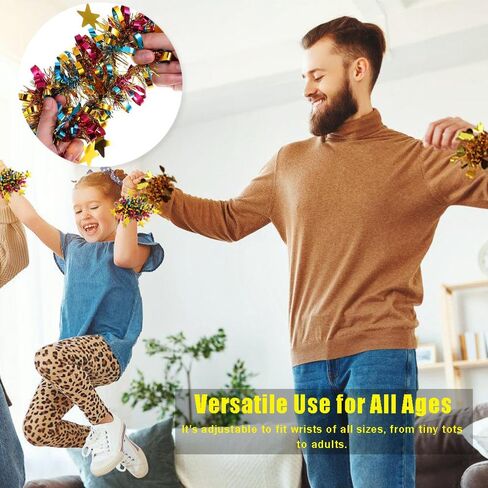 Cheerleader Poms Poms Wrist Flower,Dance Team Spirited Fun Metallic Foil Hand Flowers,Sports Meeting Supplies Spirit Accessories for Kids Adults in Saudi Arabia
