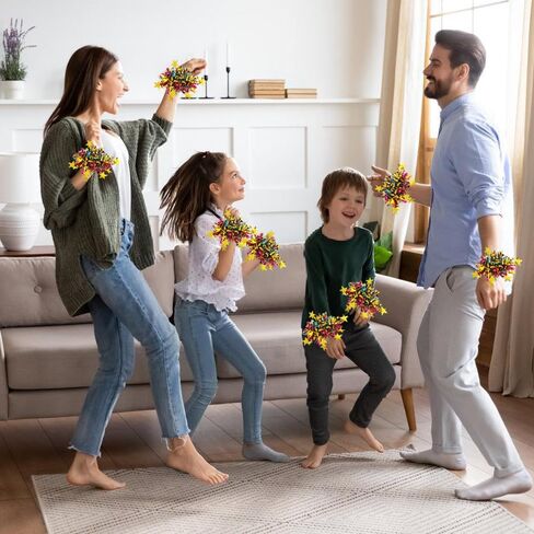 Cheerleader Poms Poms Wrist Flower,Dance Team Spirited Fun Metallic Foil Hand Flowers,Sports Meeting Supplies Spirit Accessories for Kids Adults in Saudi Arabia