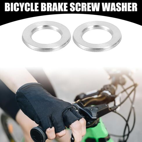 10 PCS M6 Universal Bicycle Brold Broom Brake Screw Washer - MTB Mountain Bike Bicecle Critave Balancer - Titanium Alloy Silver Tone in Saudi Arabia