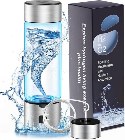 زجاجة مياه الهيدروجين ، تقنية SPE/PEM حتى 2200ppb مولد زجاجة ماء هيدروجين ، 460 مل زجاجات مياه هيدروجين محمولة للمنزل والمكتب والسفر واللياقة البدنية شرب in Saudi Arabia