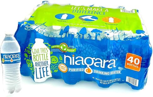 مياه الشرب النقية Niagara - 16.9 أوقية ، و 40 زجاجة لكل حالة 48 حالة لكل نقاش - منصة نقالة كاملة - 1920 زجاجات يتم تسليمها بواسطة WaterPallets in Saudi Arabia