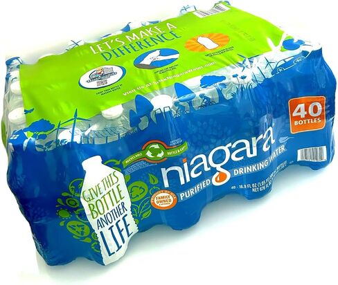 مياه الشرب النقية Niagara - 16.9 أوقية ، و 40 زجاجة لكل حالة 48 حالة لكل نقاش - منصة نقالة كاملة - 1920 زجاجات يتم تسليمها بواسطة WaterPallets in Saudi Arabia