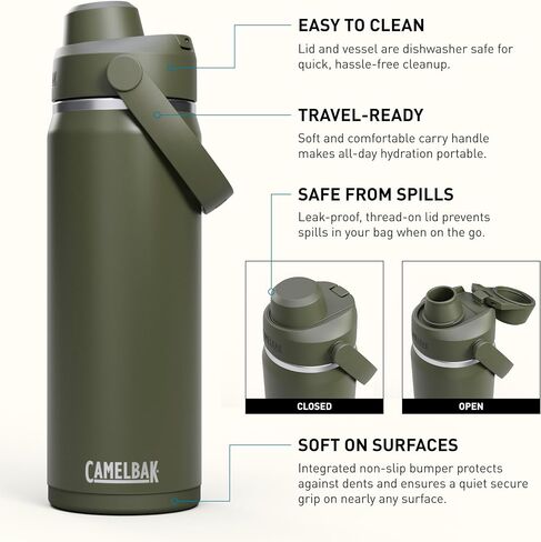 Camelbak تزدهر chug معزول زجاجة ماء من الفولاذ المقاوم للصدأ البحرية ، 32 أوقية in Saudi Arabia