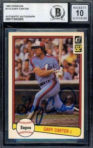 Gary Carter Gem Mint 10 Beckett BAS Signed 1982 Donruss Autograph - Baseball Slabbed Autographed Cards in Saudi Arabia