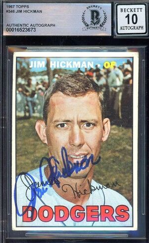 Jim Hickman Gem Mint 10 Beckett Bas توقيع 1967 Topps موقعة - بطاقات موقعة بالبيسبول in Saudi Arabia