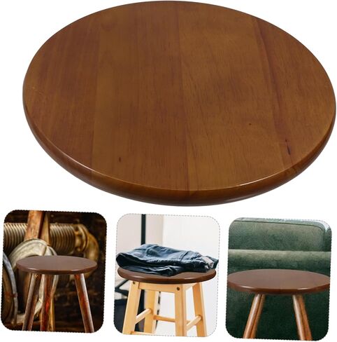 Cabilock Round Stool Seat استبدال سلس من خشب المطاط الخشبي خمر الجزء العلوي من البراز المقعد لمطعم الاستخدام مكتب مأدبة الاستخدام in Kuwait