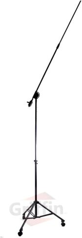 Griffin 11ft Tall Rolling Mic Boom Stand (Extended Xheight Edition) مع ذراع التلسكوبية وقاعدة ترايبود - Studio Microphone Wyped Stand للطبول العلوية ، والجوقة ، والتسجيل الصوتي in Saudi Arabia