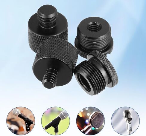 8 PCS MIC Stand Adapter ، MIC Metal Adapters-5/8 Female to 3/8 Male and 3/8 Feman in Saudi Arabia