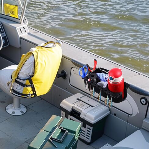 2 PCS Boat Caddy Organizer ، Marine Cup Holder Universal Fit for Bass Boat Kayak Pontoon Jon Boats Fishing Caddy Cabin in Saudi Arabia