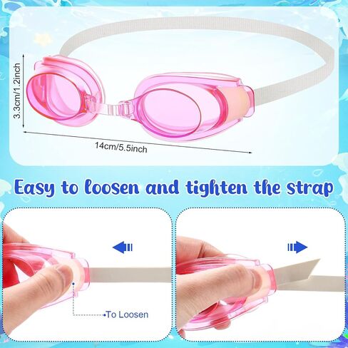 36 Pack Swim Goggles Gulk Swimming Glasses No Heaking Anti Fog Pool Awoggles with 36 baip tashlips and ear slows for pool people من 6 إلى 14 عامًا in Saudi Arabia