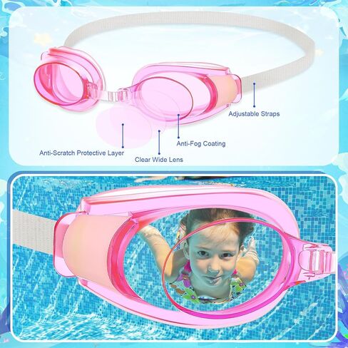 36 Pack Swim Goggles Gulk Swimming Glasses No Heaking Anti Fog Pool Awoggles with 36 baip tashlips and ear slows for pool people من 6 إلى 14 عامًا in Saudi Arabia