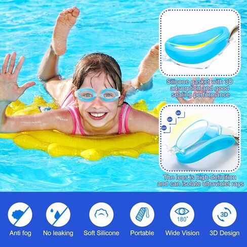 36 Pack Swim Goggles Gulk Swimming Glasses No Heaking Anti Fog Pool Awoggles with 36 baip tashlips and ear slows for pool people من 6 إلى 14 عامًا in Saudi Arabia
