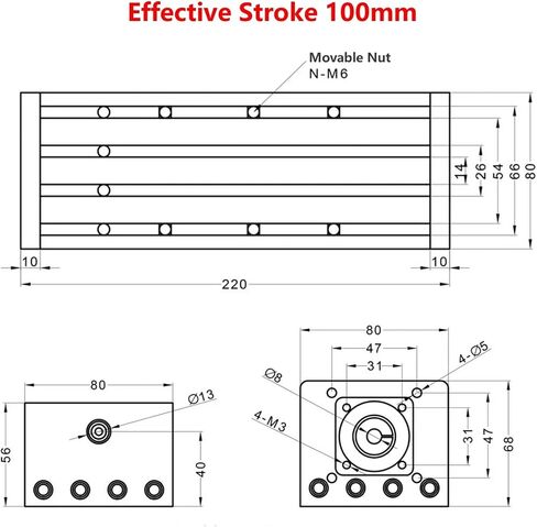 100mm 150mm 200 300 Mm Effective Stroke CNC Linear Guide Stage Rail Motion GGP SFU1204 1605 Ballscrew Slide Table 3D Printer XYZ(SFU1204,Effective Stroke 150) in Saudi Arabia