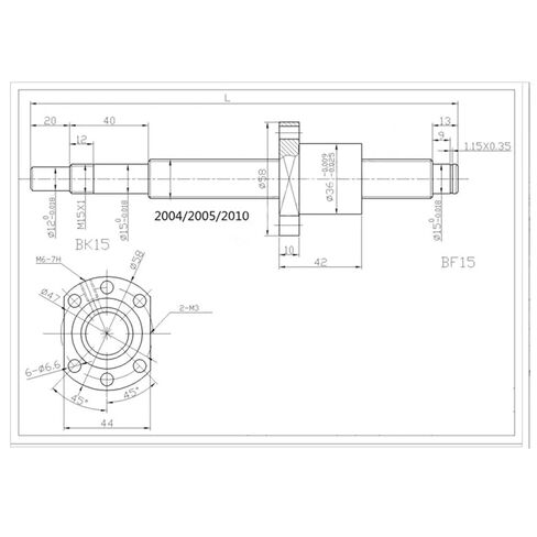 الكرة المسمار SFU2005 C7 End Machined 300mm 500 600 800 1000 1500 1600 MM + RM2005 Single Ball Nut 2005 Ballscrew for CNC (1200mm) in Saudi Arabia