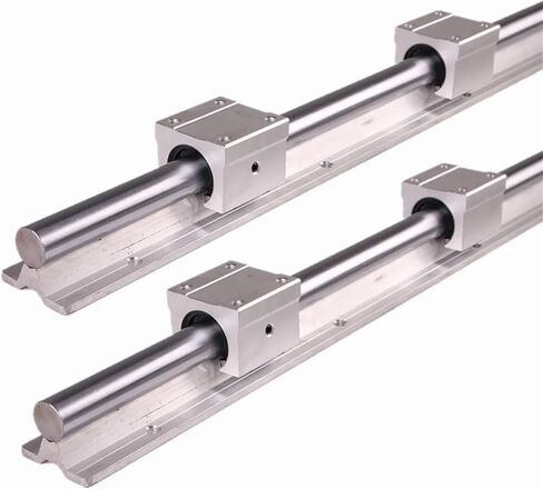 2PCS SBR20 دعم السكك الحديدية الخطية+4PCS SBR20UU كتلة المحمل+SFU1605 BALL SCELT END ADCHINED+NUT HOUBKEN+BKBF12 SED+COUPLER SET (1605-550 SBR20-500) in Saudi Arabia