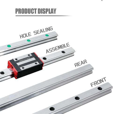 2pcs 200-500mm HGR20 Linear Rails دليل CNC دليل خطي لنقش جهاز التوجيه CNC (200 مم) in Saudi Arabia
