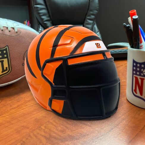 Party Animal NFL Jumbo Squeezymates Helmet Cincinnati Bengals Squeezy Helmet Figurine, Team Colors, 4" Tall in Saudi Arabia