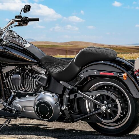 TCT-MOTORPARTS Driver & Passenger Seat Fit For Harley Davidson Fat Boy FLSTF 2007-2017 Night Train 2006-2015 in Saudi Arabia
