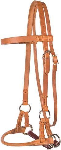 Schneiders Billy Royal Rolled Nose Leather Side Pull | Bitless Training Aid | Ideal for Non-Bit Ready Horses | Hand-Rubbed Heavyweight Harness Leather | Adjustable for Comfort | Equestrian Essential in Saudi Arabia