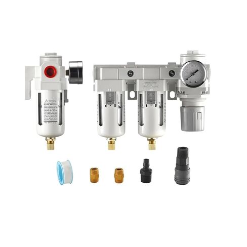مرشح ضاغط الهواء 3/8 "NPT مرحلة مزدوجة شبه مياه زيت فاصل مياه الصرف تجفيف الهواء منظم الهواء الهوائي in Kuwait