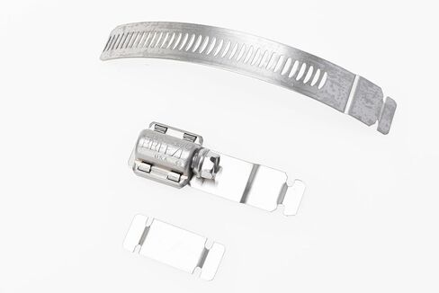 Generic Beze Make-A-Clamp Kit 4001 ، نظام مشبك خرطوم الفولاذ المقاوم للصدأ. مجموعة تحتوي على 100 قدم ، 25 السحابات و 10 روابط. in Kuwait