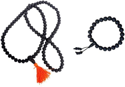 أصلي Karungali Malai Mala 108 Beads & Karungali Malai Combo للرجال والنساء مختبر مختبر أسود خشب الأبنوس Karungali Mala & in Saudi Arabia