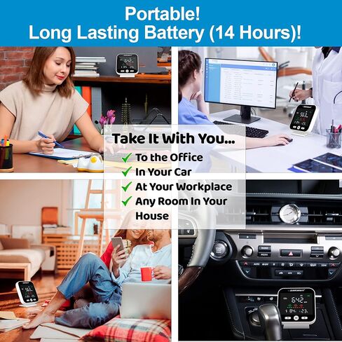 CO2 Monitor Indoor with Bonus Humidity & Temperature Readings | Carbon Dioxide Meter, Homebrewing - Carbon Dioxide Detector, Portable CO2 Detector, CO2 Meter Indoor, CO2 Sensor in Saudi Arabia