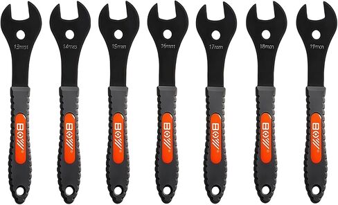 Bicycle Cone Wrench Set Spanner Bike Wheel Hub Axle Nut Install Remover Cycling Wrench (Spnner13-14-15-16-17-18-19) in Kuwait